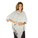 SUSANNA WHITE V NECK PONCHO