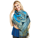TURQUOISE LADIES PASHMINA