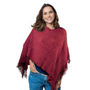 AMELIA BURGUNDY FASHION PONCHO