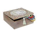 WOODEN MANDALA TRINKET BOX