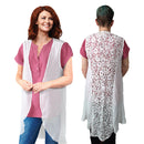 WHITE LACE BACK KAFTAN JACKET