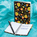 2 HARDBACK FLORAL NOTEBOOKS AND PEN SET