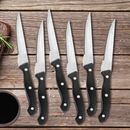6 STAINLESS STEEL SERRATED STEAK KNIVES