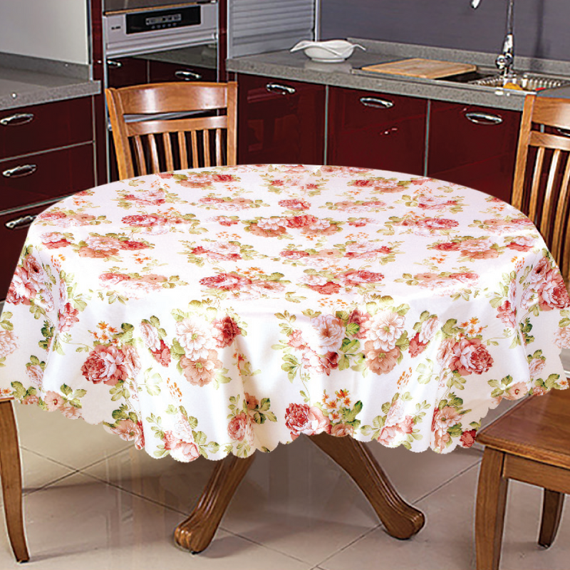 ROUND ROSE GARDEN CLASSIC EASY CARE TABLECLOTHS