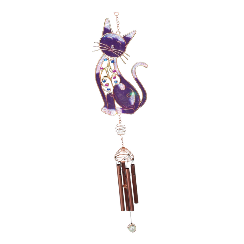 LUXURY BEJEWELED CAT WIND CHIME