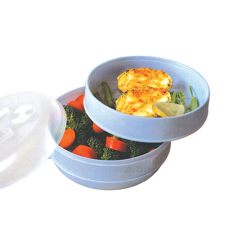 2 TIER MICROWAVE STEAMER