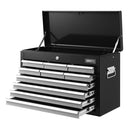 Giantz 10-Drawer Tool Box Chest Cabinet Garage Storage Toolbox - Black&Silver
