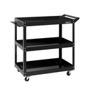 Giantz Tool Trolley Box Cart 3-Tier Toolbox Garage Storage Roller Organizer BK