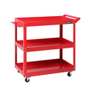 Giantz Tool Trolley Box Cart 3-Tier Toolbox Garage Storage Roller Organizer Red