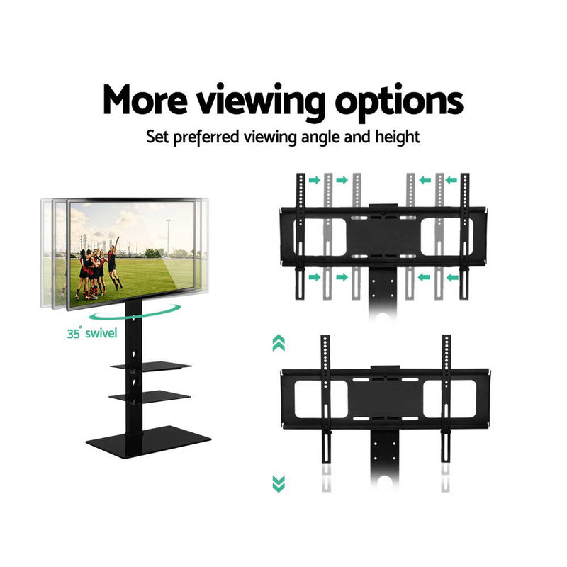 Floor TV Stand Swivel Mount Bracket Shelf 32 to 70 inch Adjustable