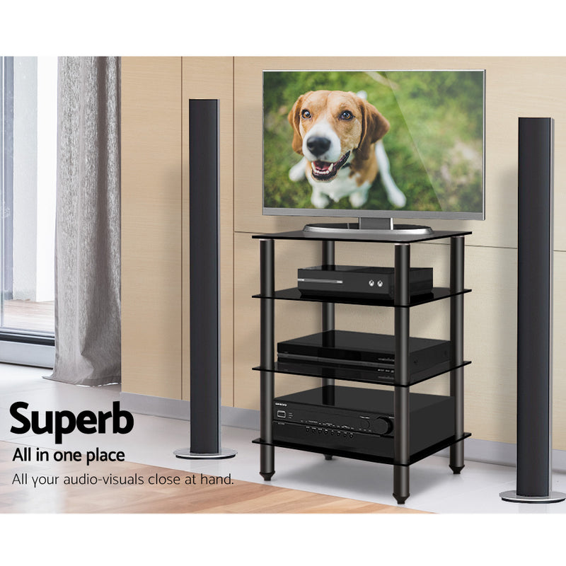 Artiss 4 Tiers TV Stand Entertainment Unit HiFi Media CD Shelf Storage