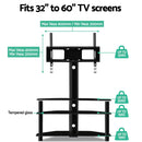 Artiss TV Mount Stand Swivel Bracket 3 Tier Floor Shelf 32 to 60 inch Universal