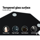 TV Media Stand Entertainment Unit 3 Tiers Shelf Glass Cabinet