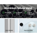 Side Coffee Table Bedside Furniture Oval Tempered Glass Top 2 Tier