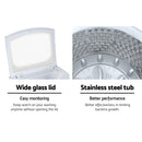 Devanti 10kg Top Load Washing Machine Quick Wash 24h Delay Start Automatic