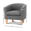 Armchair Lounge Chair Tub Accent Armchairs Fabric Sofa Chairs Grey