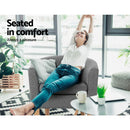 Armchair Lounge Chair Tub Accent Armchairs Fabric Sofa Chairs Grey