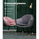 Armchair Accent Chair Retro Armchairs Single Sofa Velvet Seat Grey
