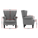 Upholstered Fabric Armchair Accent Tub Chairs Modern seat Sofa Lounge