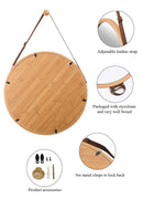 Bamboo Frame Hanging Mirror