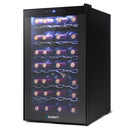 Devanti Wine Cooler 28 Bottle Thermoelectric Chiller Storage Fridge Cellar Black