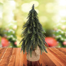 GLITTER FINISH CHRISTMAS TREE ON JUTE BASE