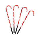 SET OF 4 LED CANDY CANE SOLAR LIGHTS