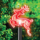 SET OF 10 LED COLOUR CHANGING REINDEER STAKE LIGHTS