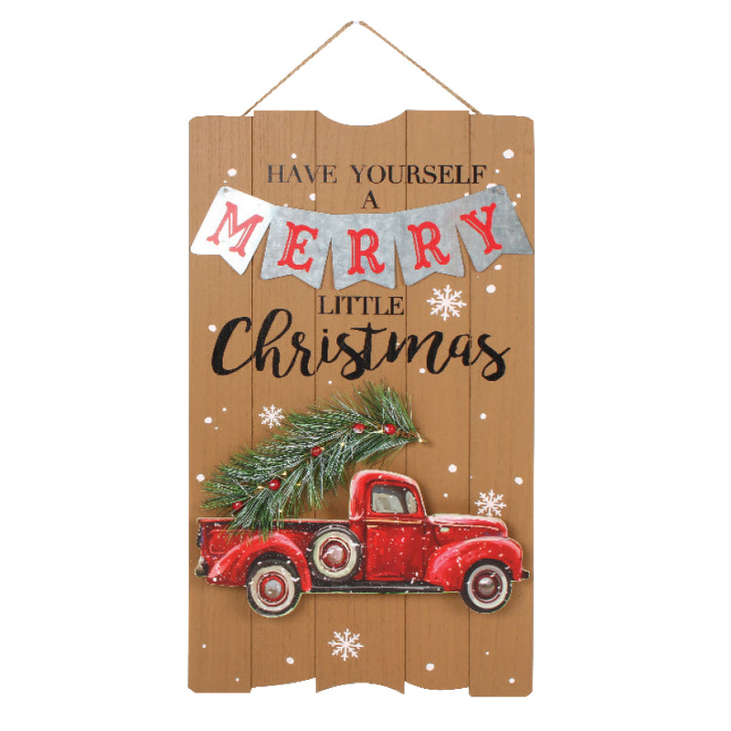 LIGHT UP MERRY CHRISTMAS HANGING SIGN
