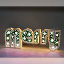MIRRORED MERRY LIGHT UP DISPLAY