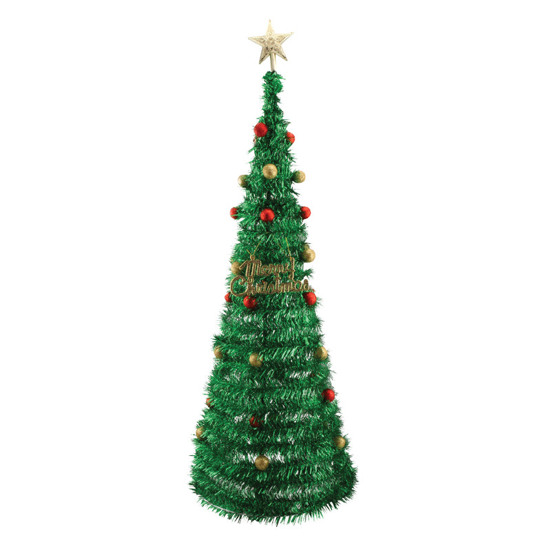 COLLAPSIBLE TINSEL CHRISTMAS TREE