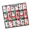 SET OF 6 SANTA AND REINDEER CHRISTMAS CRACKERS