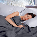 DreamZ 198x122cm Cotton Anti Anxiety Weighted Blanket Cover Protector Grey