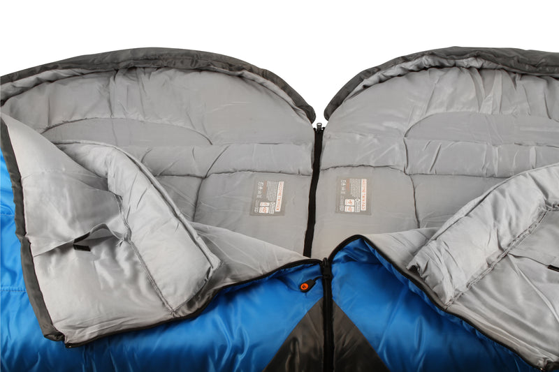 GASCOYNE HOODED TWIN SLEEPING BAGS 230X75CM 5 TO 10C