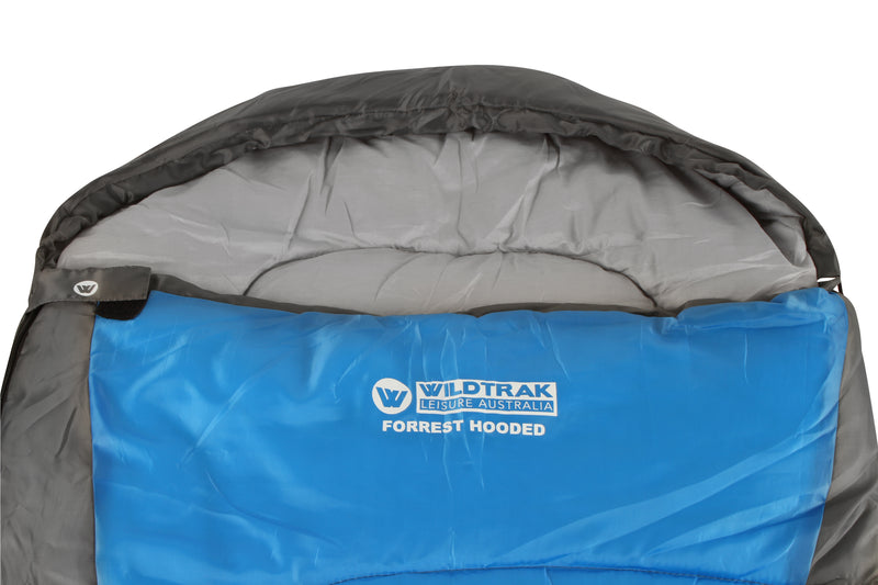 FORREST HOODED SLEEPING BAG 230X75CM 5 TO 10C