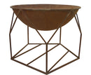OUTDOOR BUCKINGHAM FIRE BOWL RUST COLOR IRON 70 X 70 X 55CM