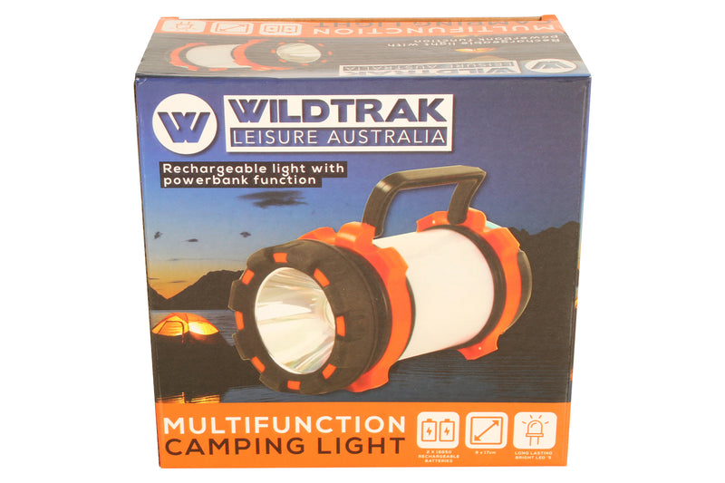 MULTIFUNCTION CAMPING LIGHT RECHARGEABLE BATTERIES & USB