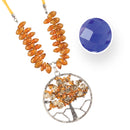 TREE OF LIFE DECEMBER BLUE ZIRCONIA NECKLACE