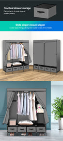 Levede Portable Wardrobe 4 Drawers Large Storage Cabinet Organiser Shelf Rack