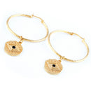 'EVIL EYE' CHARM HOOP EARRINGS