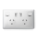 Dual USB Wall Socket Power Point Home Supply Electrical Charger SAA Outlet Plate