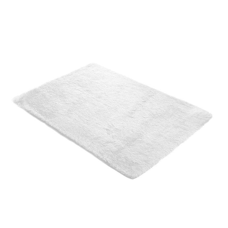 Designer Soft Shag Shaggy Floor Confetti Rug Carpet Home Decor 200x230cm White