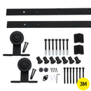 3M Antique Classic Style Single Sliding Barn Door Hardware Track Roller Kit