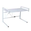 Microwave Oven Shelf Kitchen Organiser Storage Rack Holder Adjustable White
