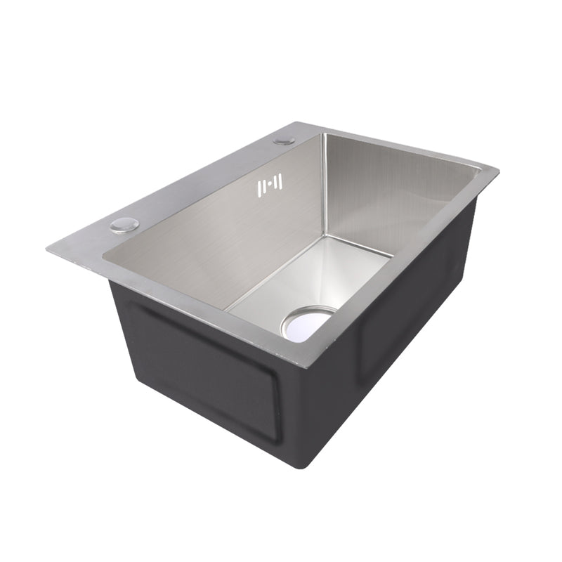 Stainless Steel Kitchen Sink Under/Topmount Sinks Laundry Single Bowl 550 X400MM