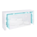 Levede Buffet Sideboard Cabinet Storage Modern High Gloss Cupboard Drawers White 192cm