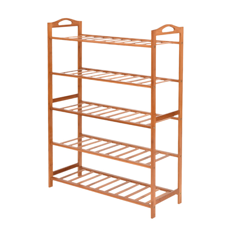 Levede 5 Tiers Bamboo Shoe Rack Storage Organizer Wooden Shelf Stand Shelves