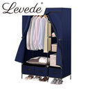 Levede Portable Wardrobe Organiser Clothes Closet Storage Cabinet Navy Blue
