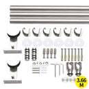 3.66M Antique Classic Style Single Sliding Barn Door Hardware Track Roller Kit