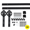 3M Antique Classic Style Single Sliding Barn Door Hardware Track Roller Kit